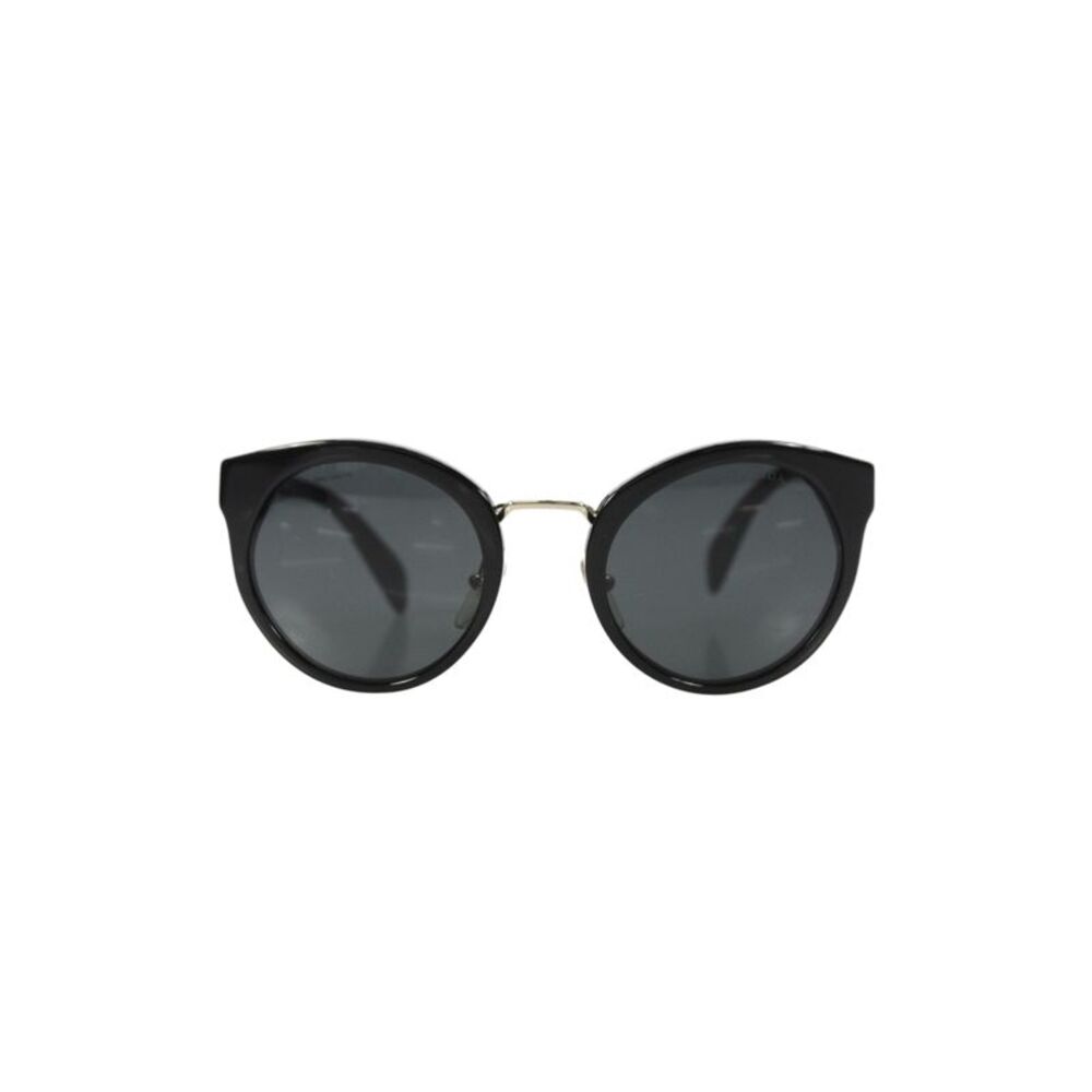 Prada Womens Gold Tone Oval Lens Sunglasses SPR05T